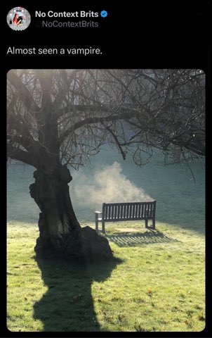 When the morning frost makes the park bench look like a vampire just dipped.