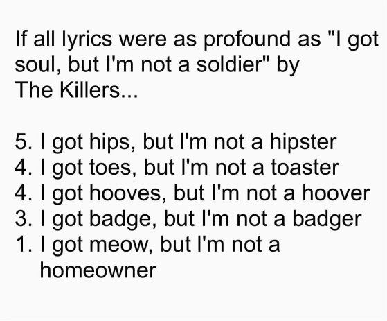 Lmao these parodies of the Killers song are gold. Especially the cat one