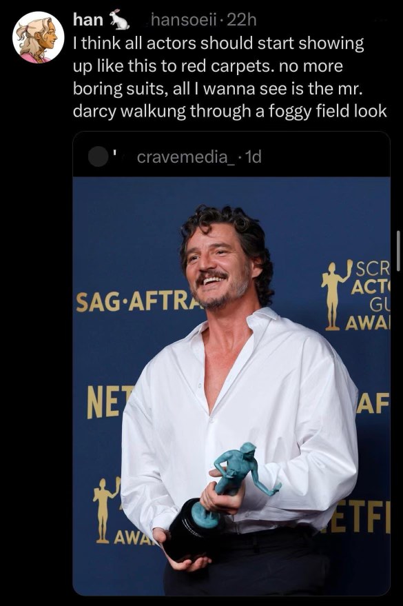 When the prompt is 'walk through a foggy field but make it fashion'