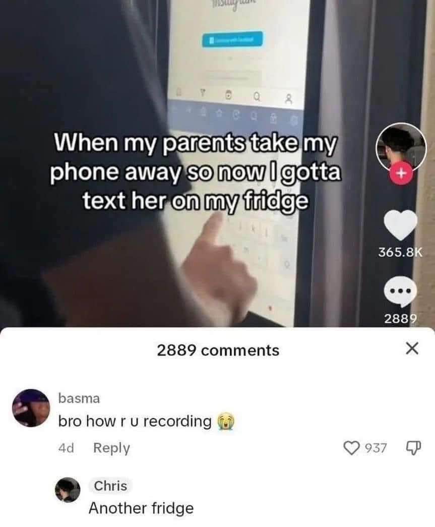 Parents took my phone? No problem, my fridge is smart enough to handle my DMs.