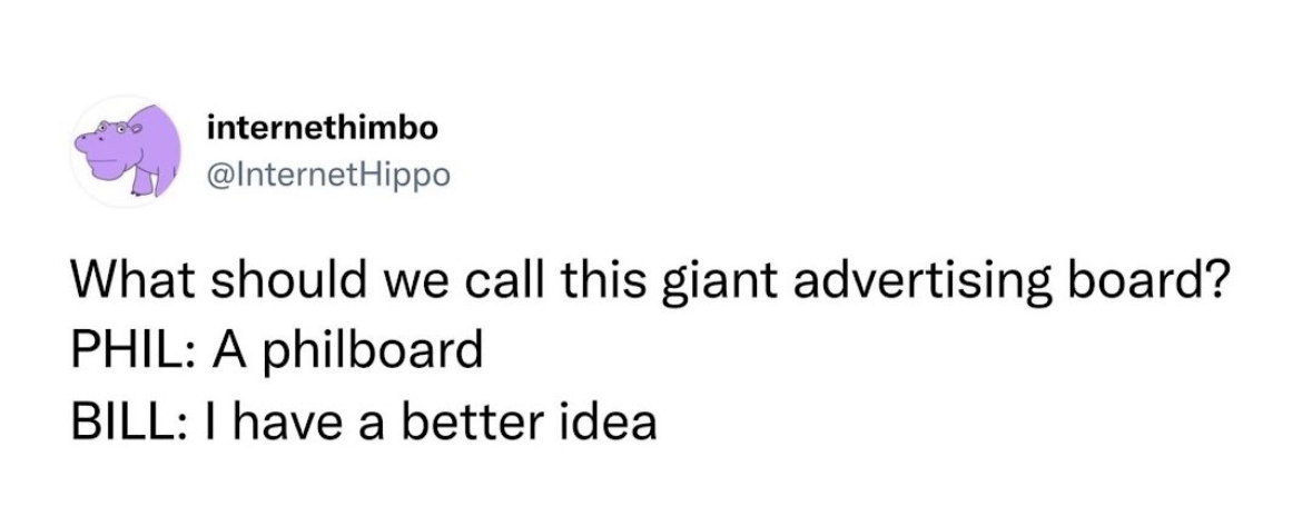 When you think you're clever with wordplay but someone else is even cleverer