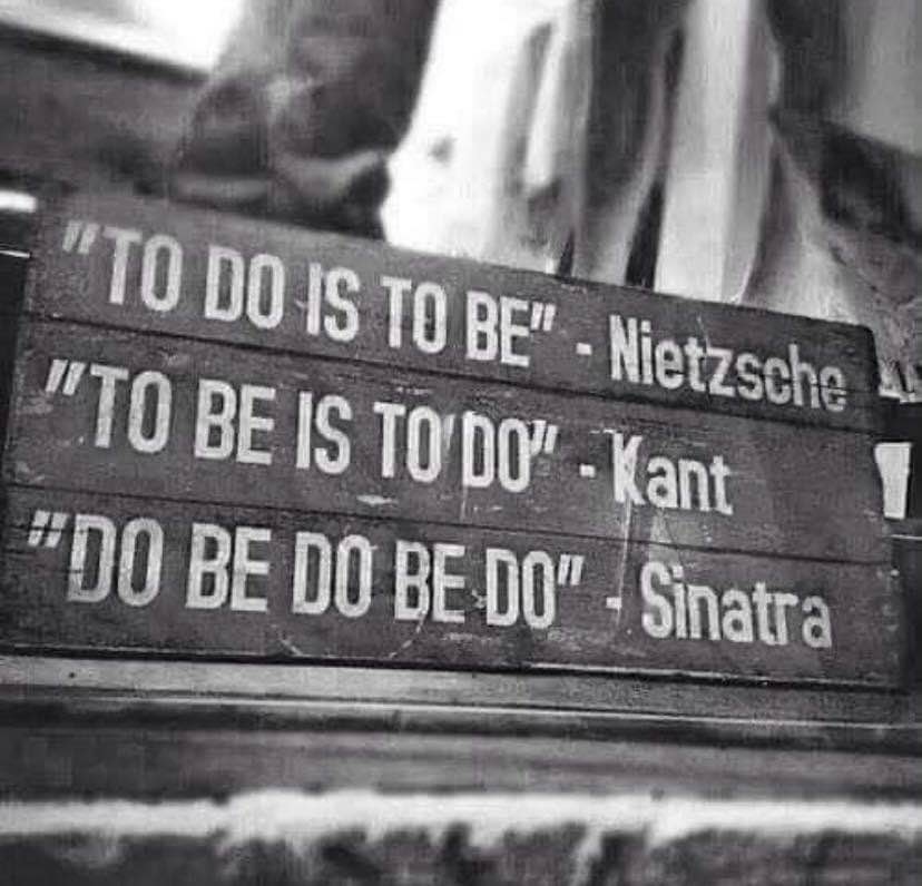 When you try to sound smart but end up quoting Sinatra instead of Kant