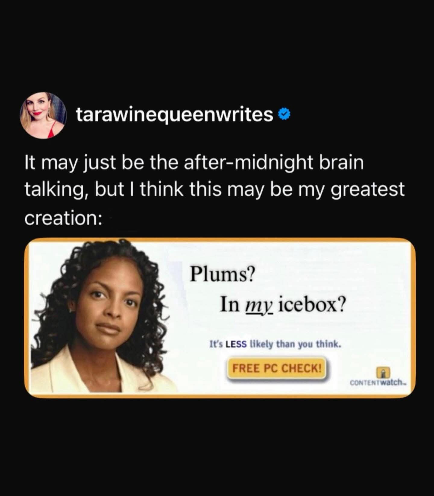 Me late at night trying to come up with the most random ad copy ever.