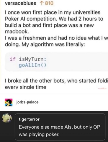 Low-key kinda same energy when I code things too. Just wing it and hope for the best lol