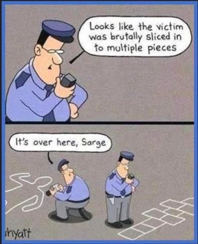 When the crime scene looks like a hopscotch grid