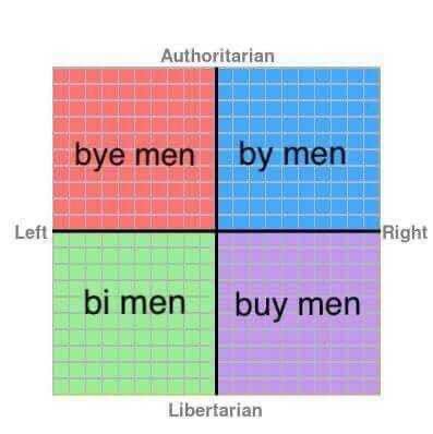 Someone hilariously broke down the political compass based on men's sexual interests lol