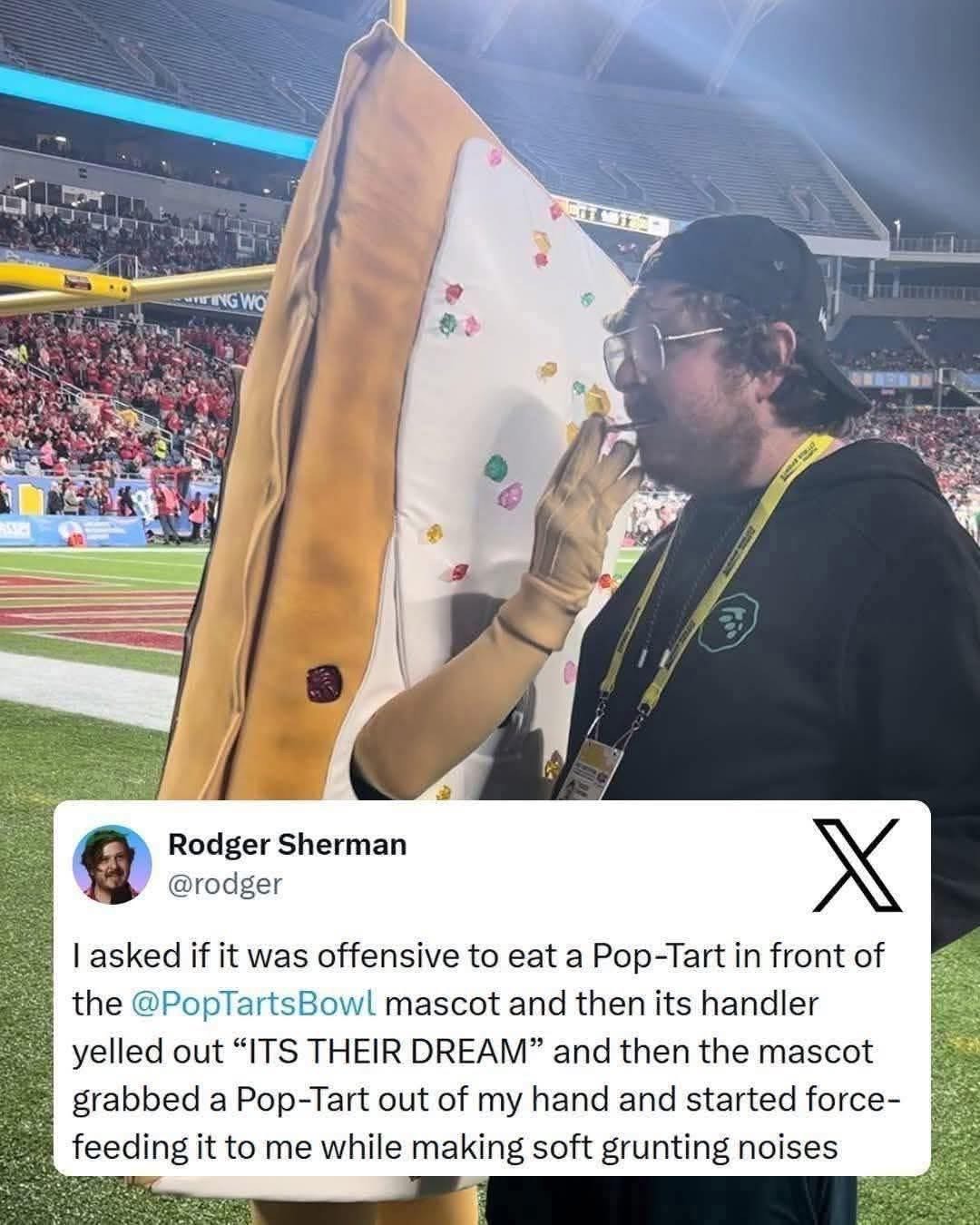 This Pop-Tart mascot really took the phrase 'eat your heart out' to a whole new level