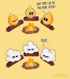 When you finally pop off after some quality time around the campfire