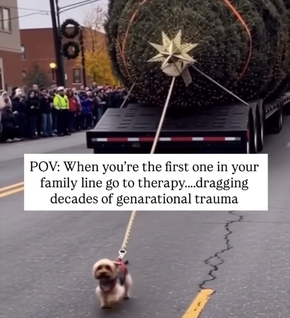 POV: When you're the first one in your family line going to therapy, dragging decades of generational trauma.