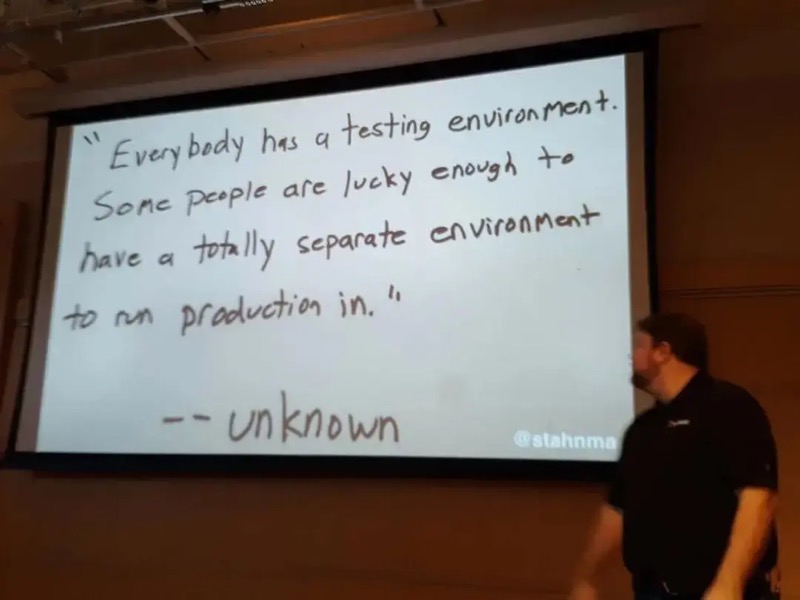 When your dev environment is basically production. lol