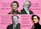 Historical figures dissing each other based on their presidential terms, basically Twitter beef from the 1800s.