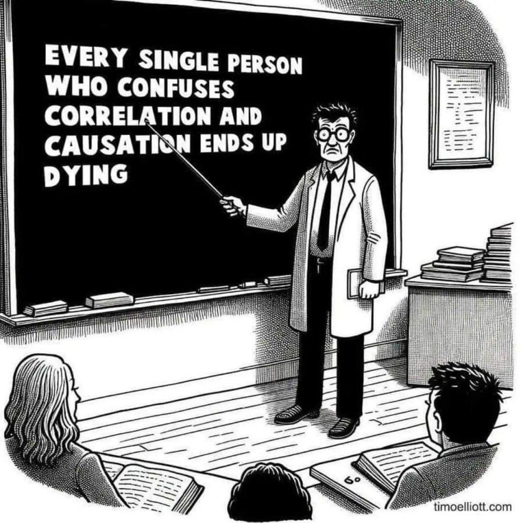 So basically, if you cant tell the difference between correlation and causation, you're toast lol