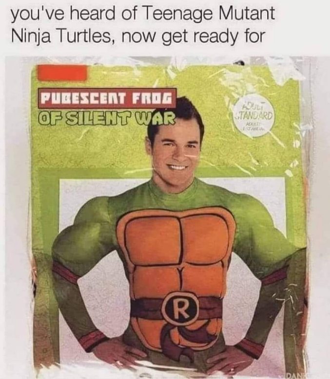 So they made a knockoff version of the Ninja Turtles but it's frogs and they're silent?