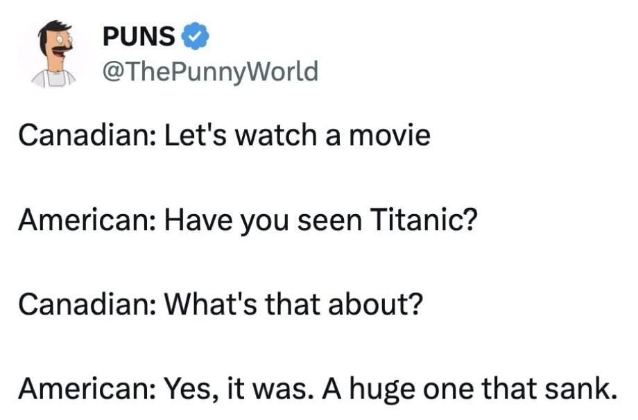 My brain when someone asks if I've seen Titanic