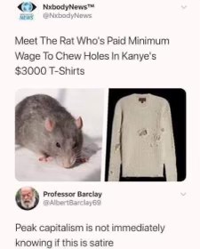 When you can't tell if this news is real or a joke about capitalism and Kanye.