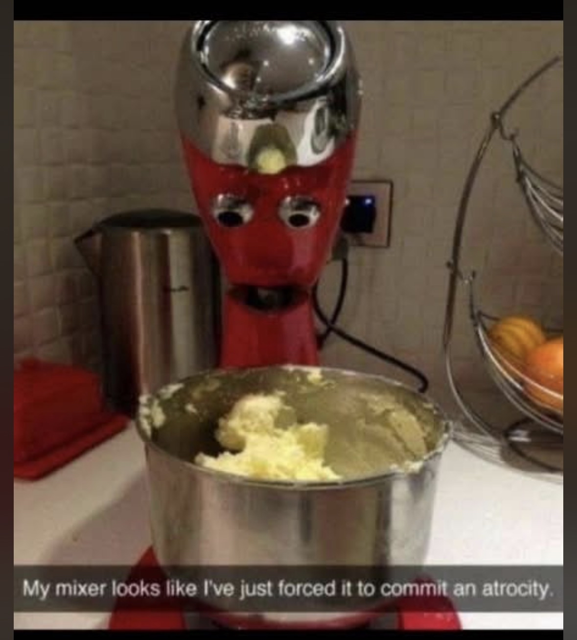 My mixer looks like it's seen some things after I made it whip that butter.