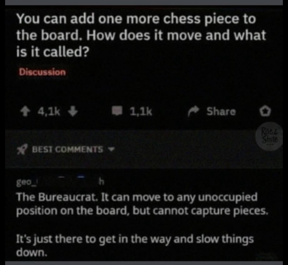 This guy came up with the perfect chess piece for anyone who's ever worked in an office.
