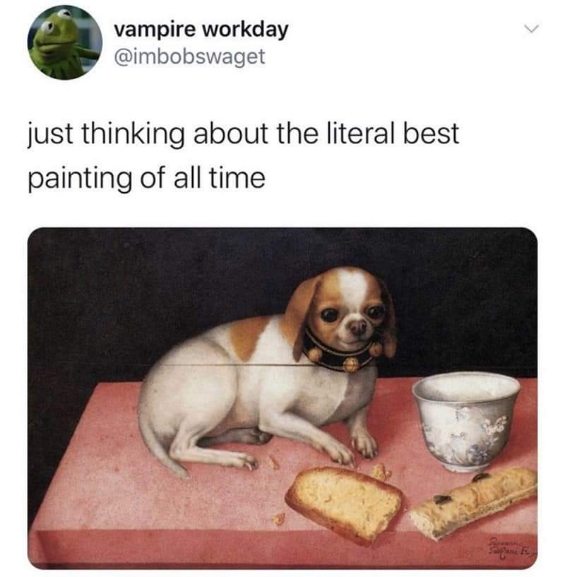 This dog looks like he's about to drop the hottest album of the Renaissance