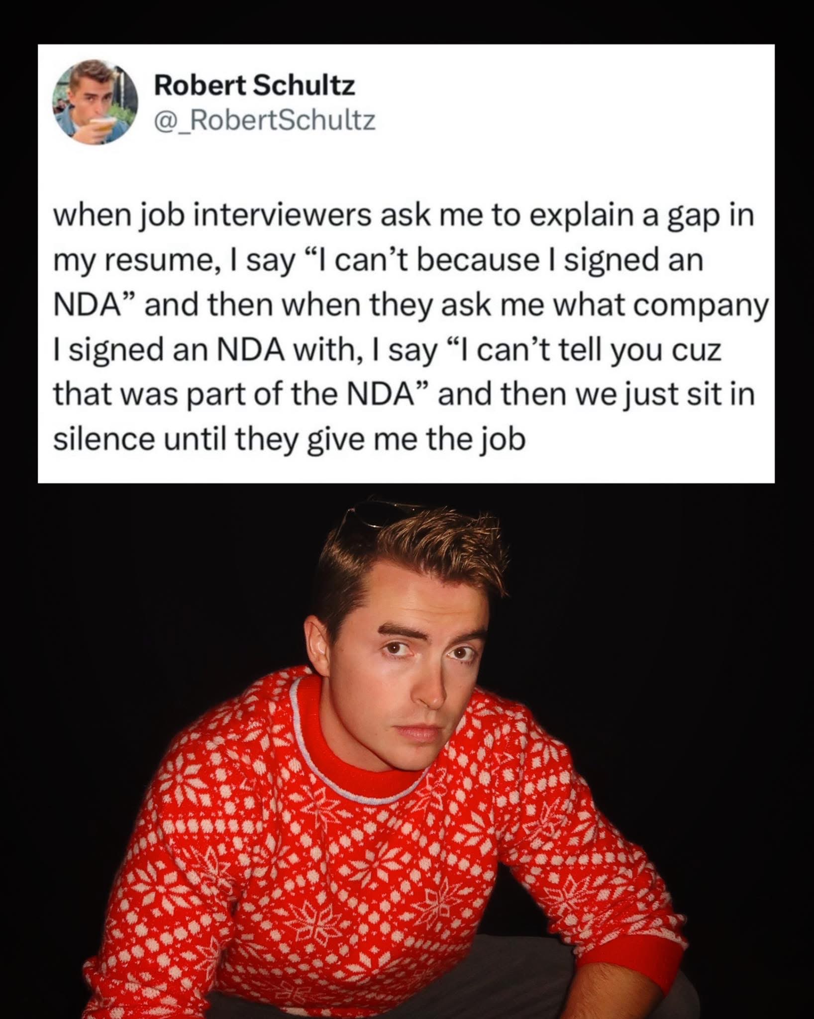 Explaining gaps on my resume using NDAs to get the job lol
