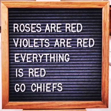 This poem is trying way too hard to be clever about Kansas City Chiefs football, lol