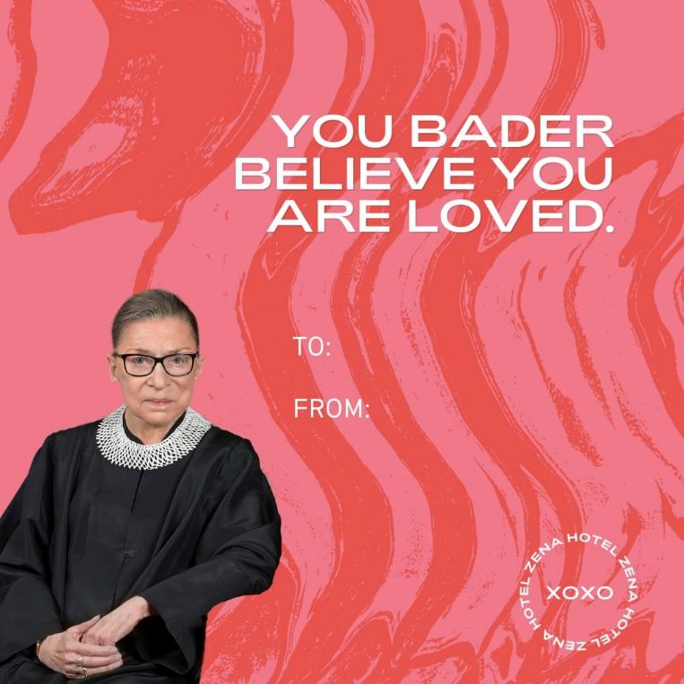 This is definitely a Valentine's Day card for RBG fans. You Bader believe it!