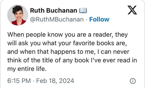 Help, people ask me my favorite books and I completely blank. Did I even read?