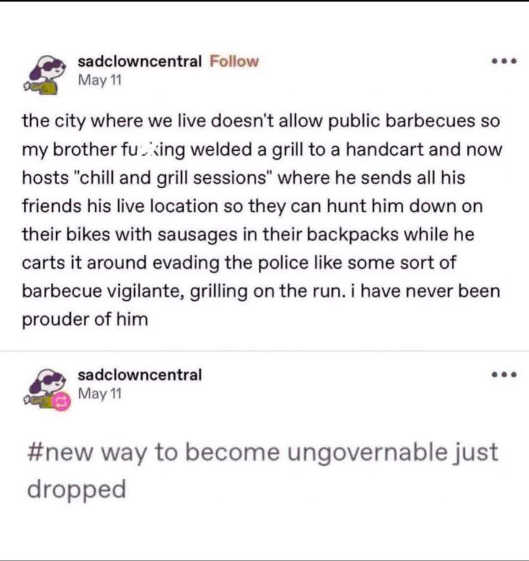 My brother out here living his best outlaw barbecue life and I couldn't be prouder