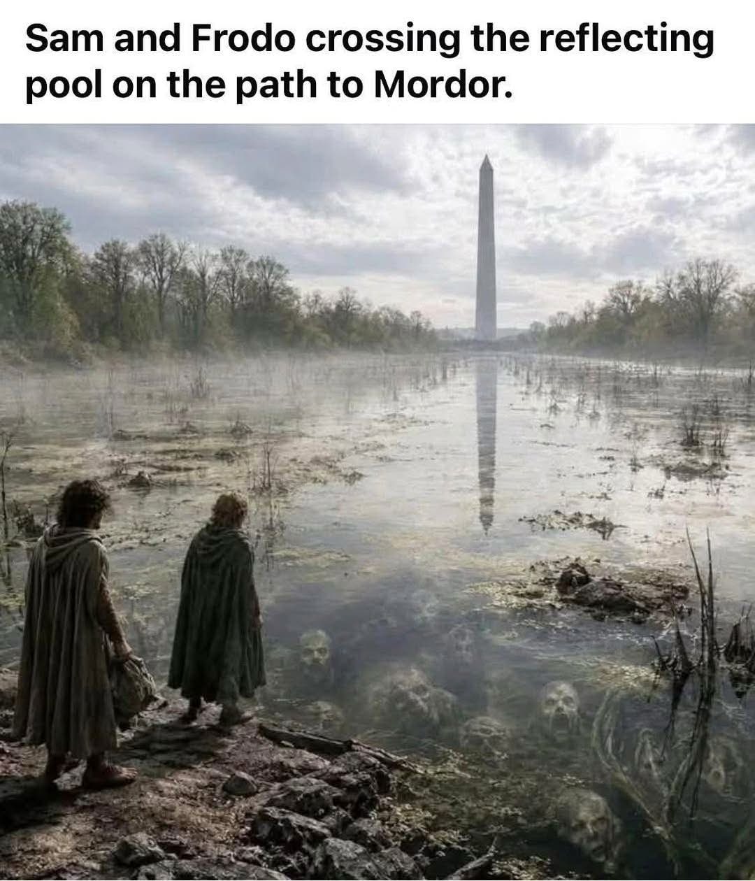 When you thought you were going to Mordor but ended up at the reflecting pool during a government shutdown.