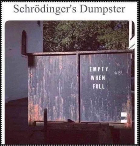 This dumpster is a physics problem come to life.