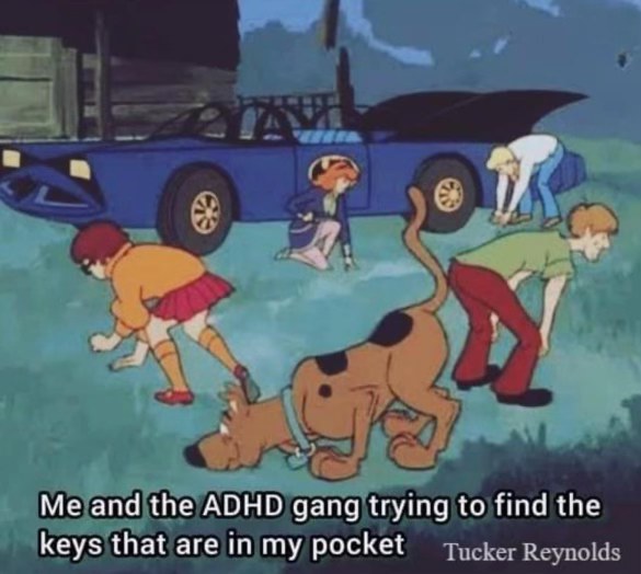 Us frantically searching for something we literally just put down.