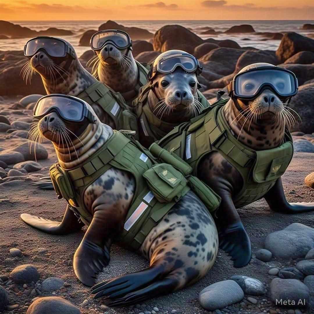 When the squad is ready for a beach raid, but it's actually just Tuesday.
