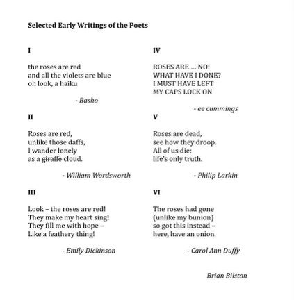 Lol this is my favorite one, imagine writing a poem and accidentally leaving your caps lock on