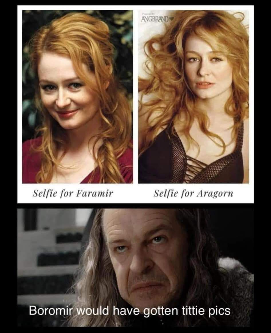 When you're trying to get that special someone's attention, but Boromir's got a different approach.