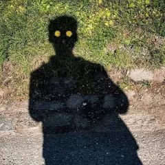 My shadow when I haven't slept in 3 days and finally see the sun.