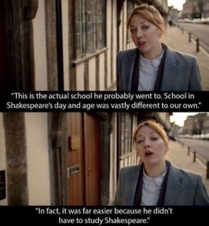 Imagine being so old that you didn't even have to study Shakespeare. Lucky.