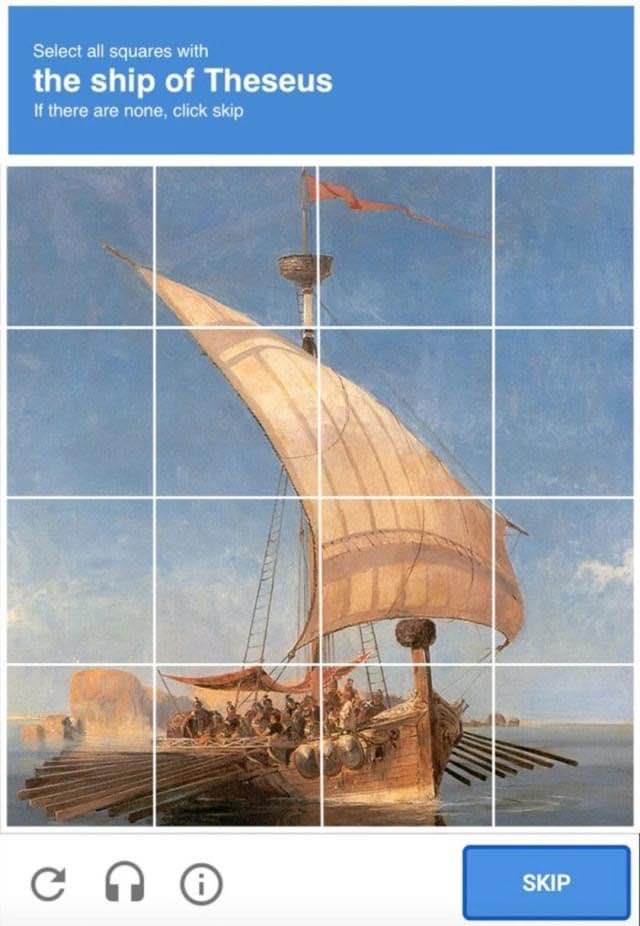 Wait, does this mean I have to skip it if I'm not sure which parts are the ship of Theseus? So philosophical.