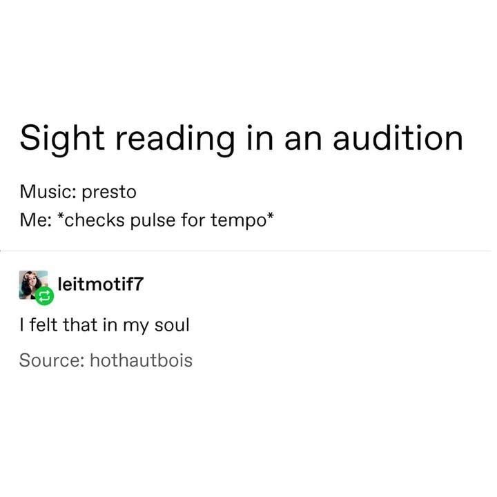 When the music says presto but you have to find the beat first
