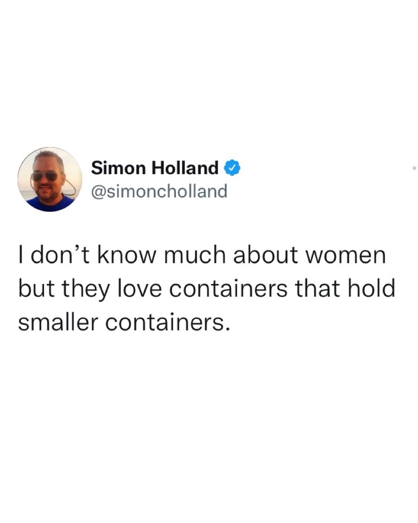 Lol this guy trying to figure out women's obsessions with nesting dolls