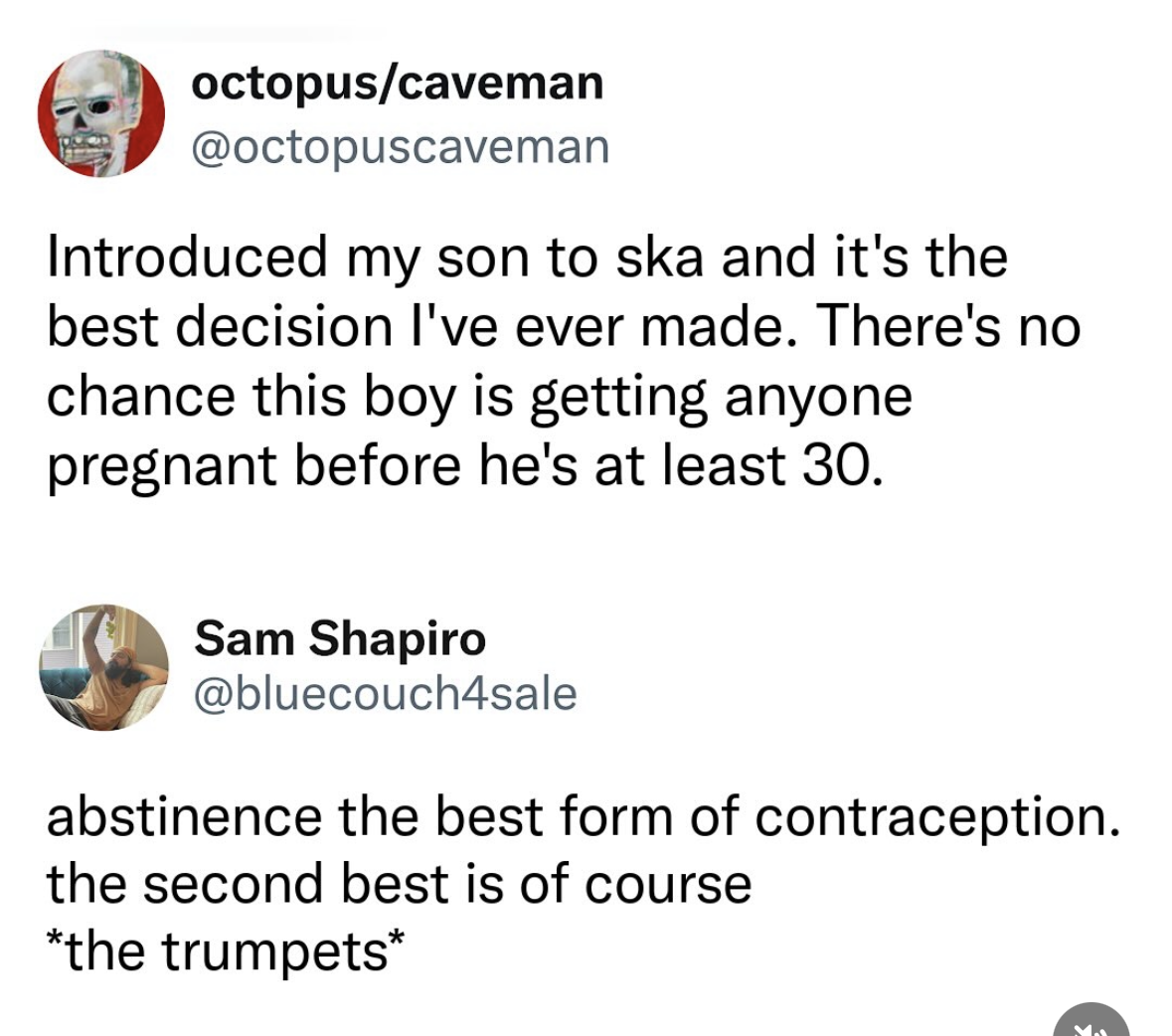 Introducing your kid to ska to prevent teen pregnancy, genius.