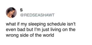 Explaining why my sleep schedule is messed up by blaming the entire planet
