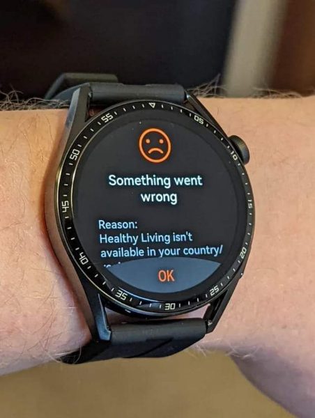 My watch is telling me my country doesn't support healthy living. That's rough.