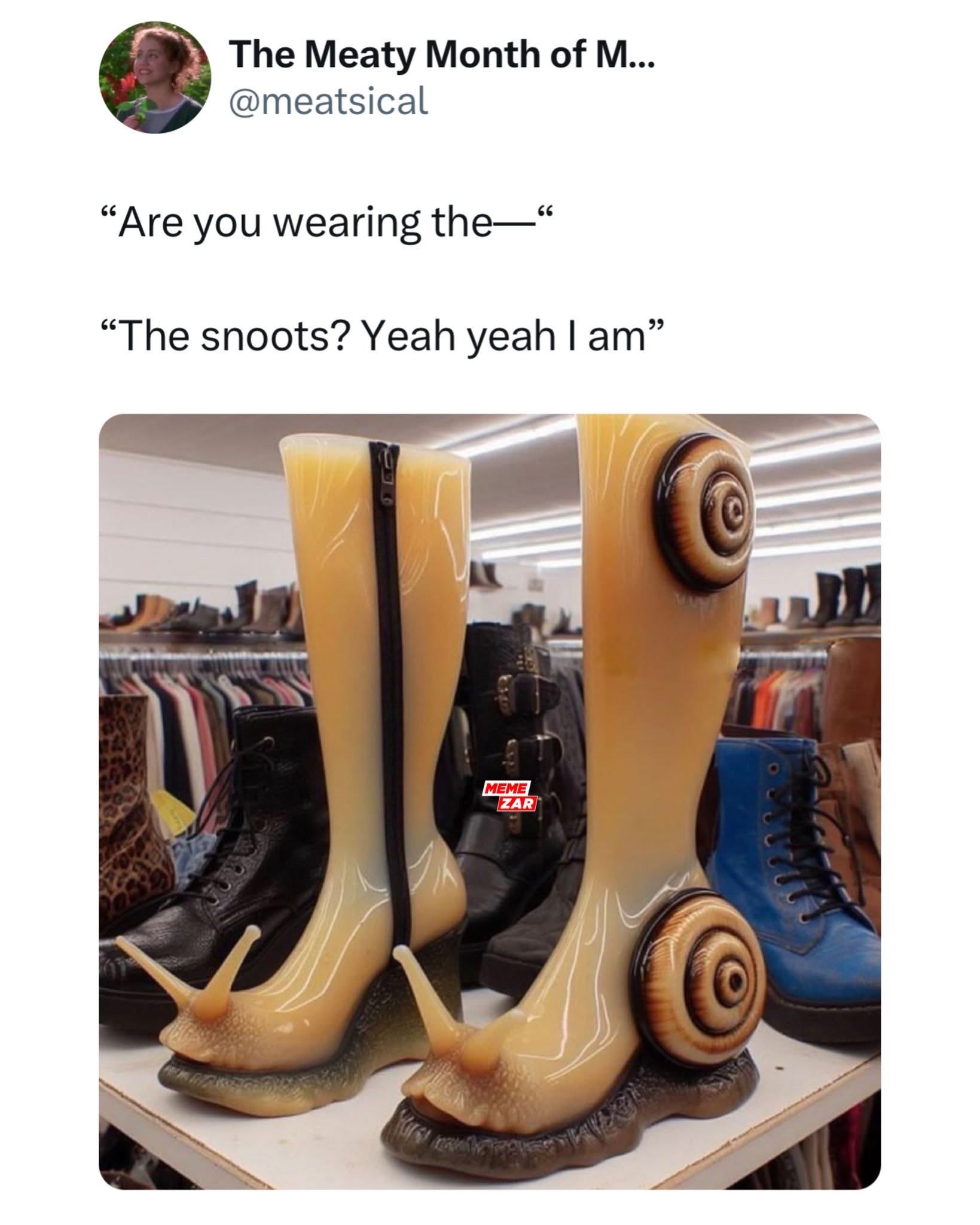 When you wanna make a statement but the statement is literally snails