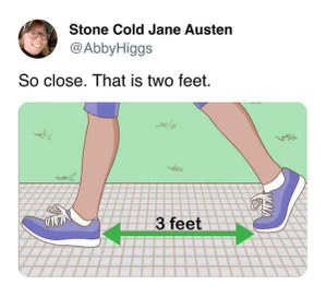 When you're trying to follow social distancing rules but can't count.