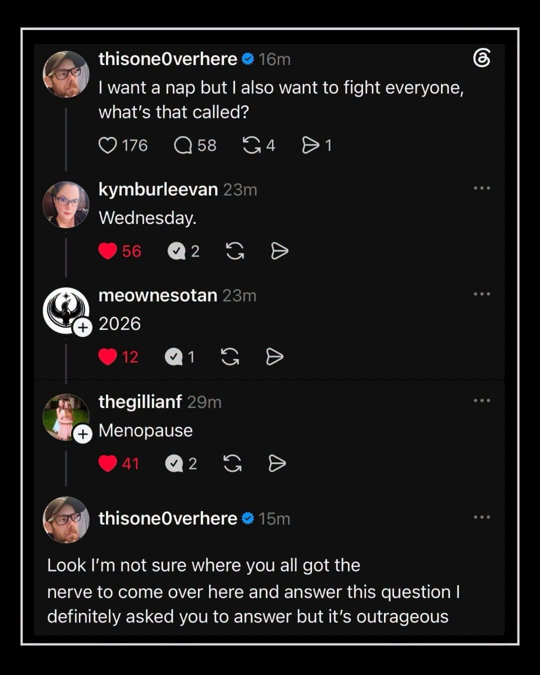 Some people just want to take a nap but also start a fight and these replies are spot on