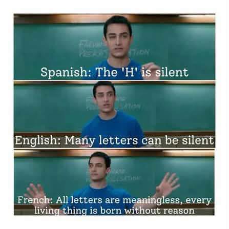 French is basically telling you life is meaningless lol