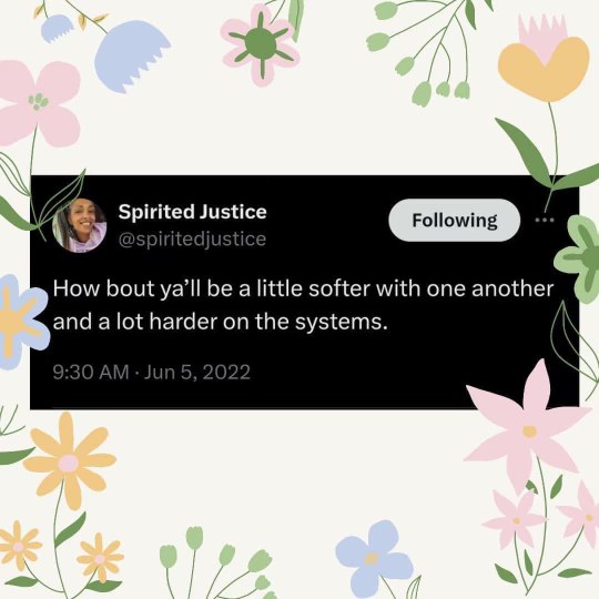 When the tweet tells you to be nice to people but also fight the power