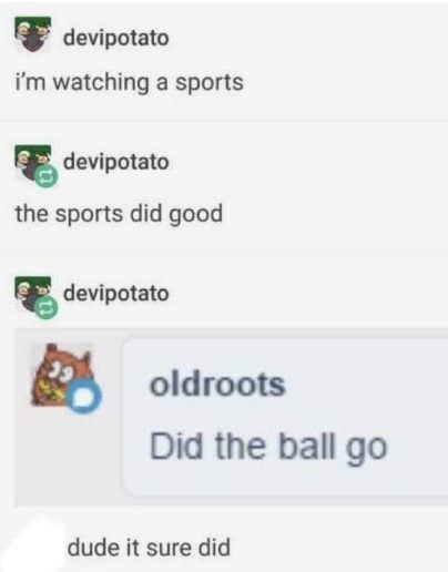 When you know absolutely nothing about sports but want to seem like you do