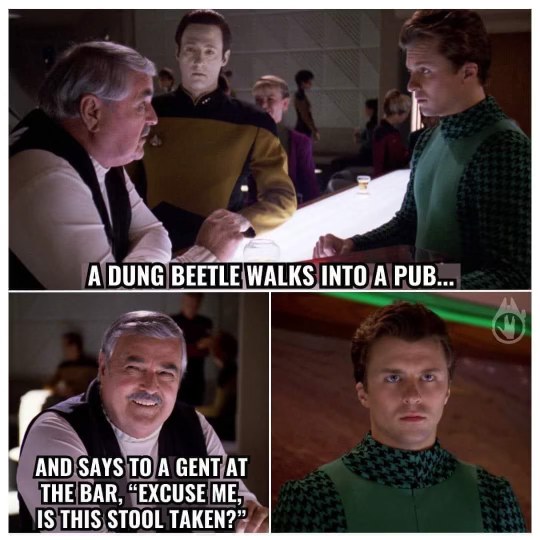 Idk why but this joke lands better with Commander Data and Geordi La Forge somehow