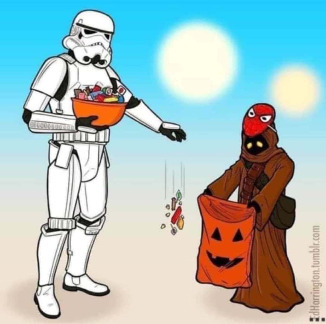 This Stormtrooper's aim is almost as bad as his aim in a firefight.