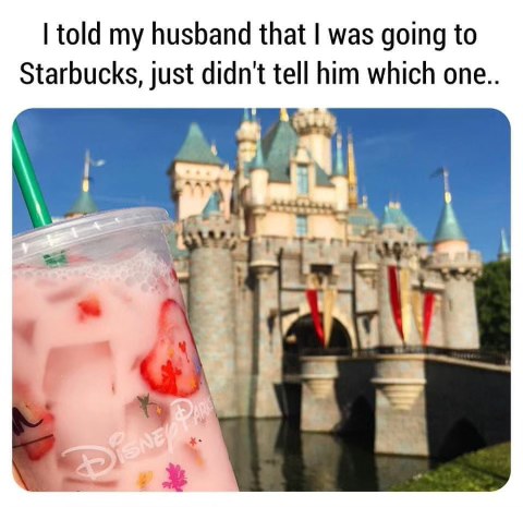 When you wanna go to Starbucks but also wanna go to Disneyland.